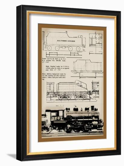 Train Schematic-null-Framed Art Print