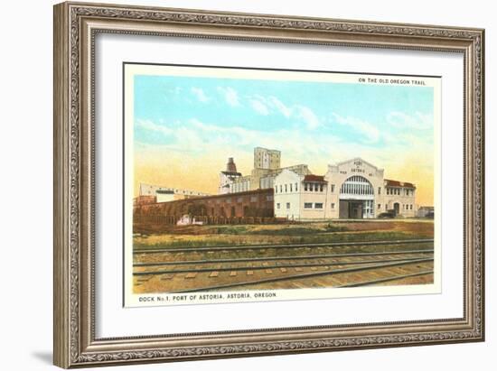 Train Station at Astoria-null-Framed Art Print