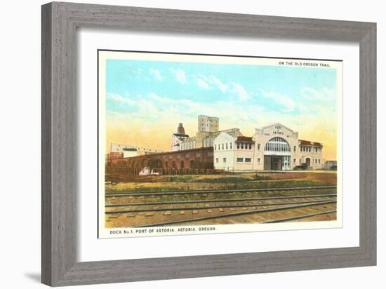 Train Station at Astoria-null-Framed Art Print