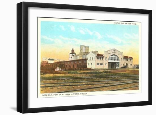 Train Station at Astoria-null-Framed Art Print