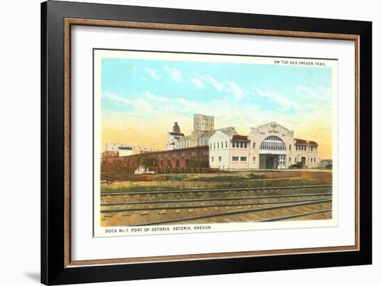 Train Station at Astoria-null-Framed Art Print