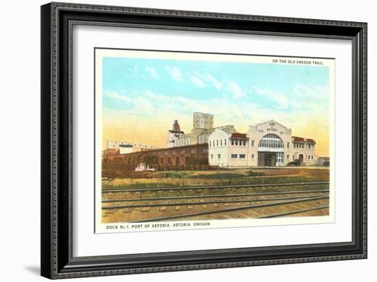 Train Station at Astoria-null-Framed Art Print