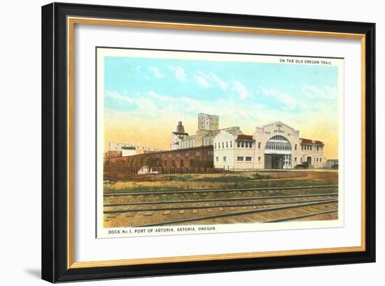 Train Station at Astoria-null-Framed Art Print