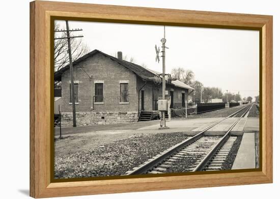 Train Station, Lincoln, Illinois, USA. Route 66-Julien McRoberts-Framed Premier Image Canvas