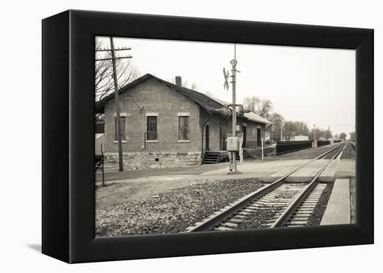 Train Station, Lincoln, Illinois, USA. Route 66-Julien McRoberts-Framed Premier Image Canvas