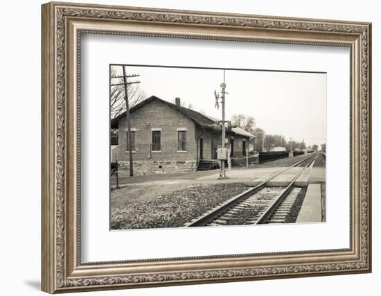 Train Station, Lincoln, Illinois, USA. Route 66-Julien McRoberts-Framed Photographic Print