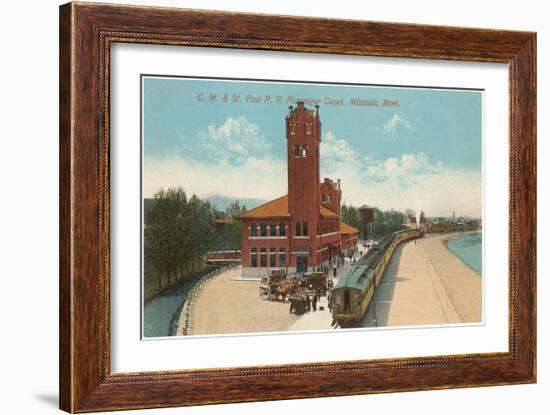 Train Station, Missoula, Montana-null-Framed Art Print