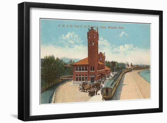 Train Station, Missoula, Montana-null-Framed Art Print