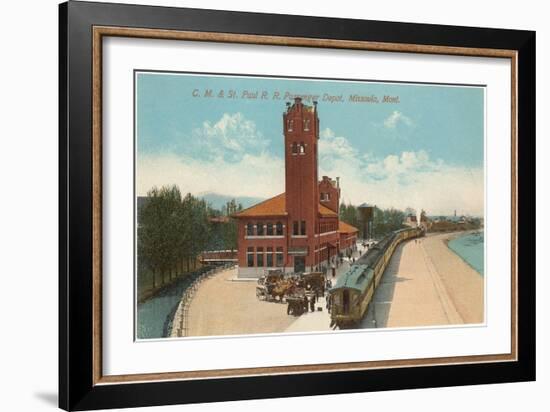 Train Station, Missoula, Montana-null-Framed Art Print