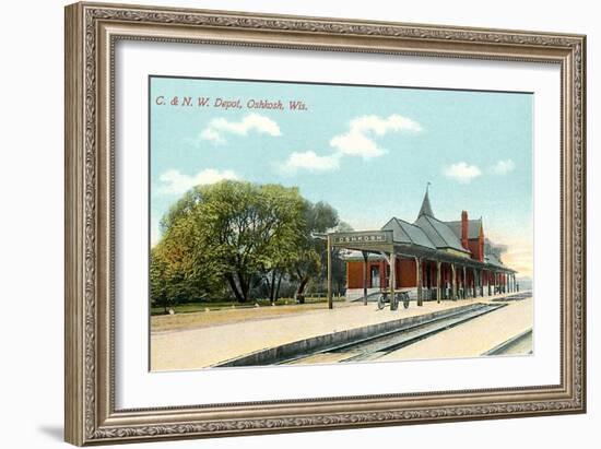 Train Station, Oshkosh, Wisconsin-null-Framed Art Print