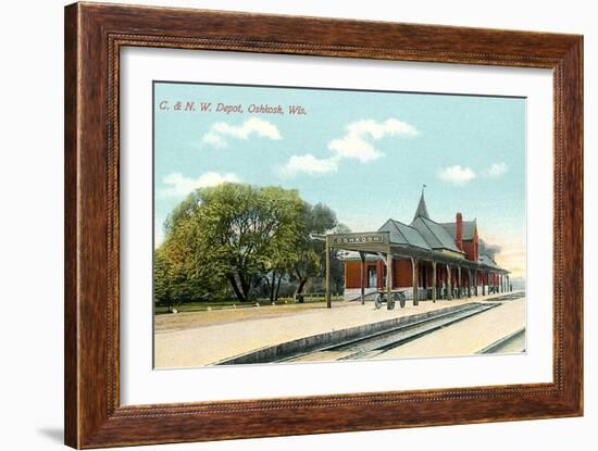 Train Station, Oshkosh, Wisconsin-null-Framed Art Print