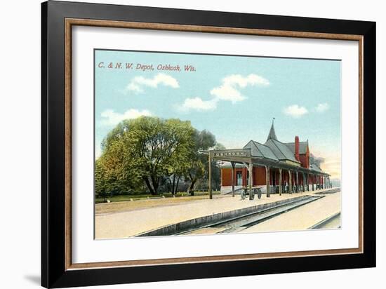 Train Station, Oshkosh, Wisconsin-null-Framed Art Print