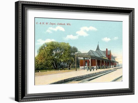 Train Station, Oshkosh, Wisconsin-null-Framed Art Print