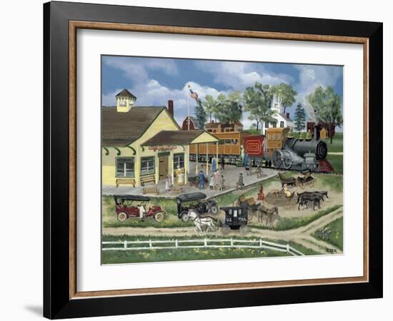 Train Station-Bob Fair-Framed Giclee Print