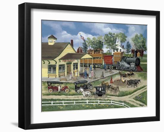 Train Station-Bob Fair-Framed Giclee Print
