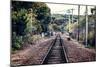 Train Tracks Oyster Bay New York-null-Mounted Photo