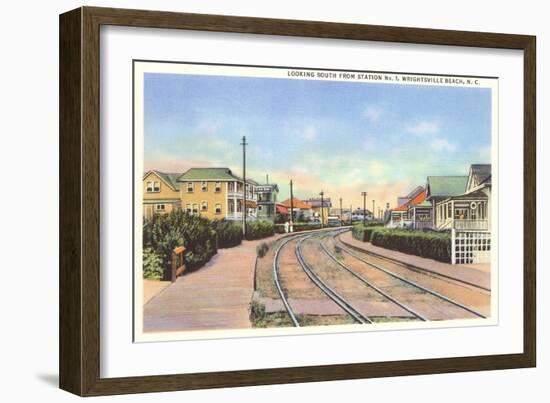 Train Tracks, Wrightsville Beach, North Carolina-null-Framed Premium Giclee Print