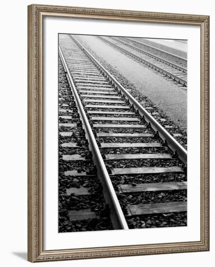 Train Tracks, Zurich, Switzerland-Walter Bibikow-Framed Photographic Print