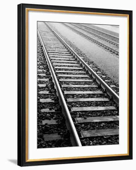 Train Tracks, Zurich, Switzerland-Walter Bibikow-Framed Photographic Print