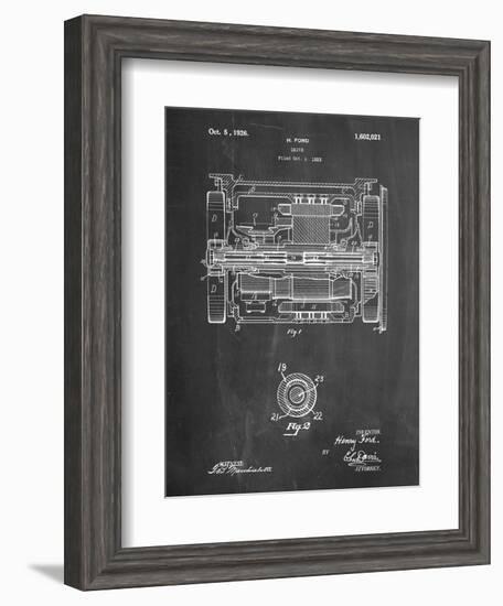 Train Transmission Patent-Cole Borders-Framed Art Print