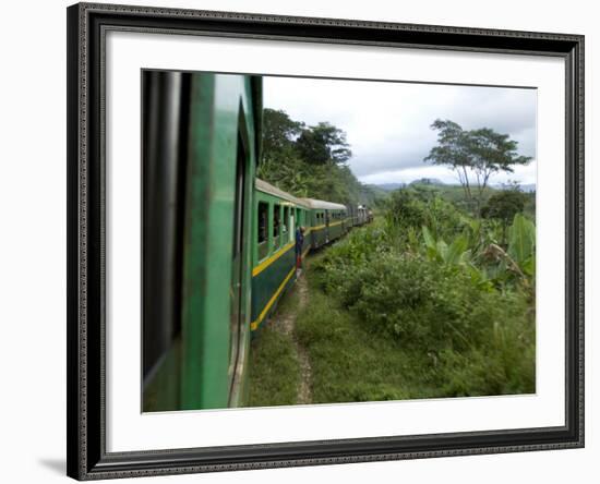 Train Travelling Betwen Manakara and Fianarantsoa, Madagascar-Inaki Relanzon-Framed Photographic Print