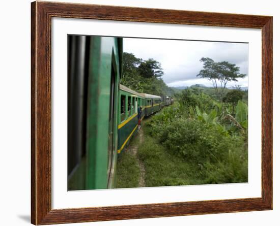 Train Travelling Betwen Manakara and Fianarantsoa, Madagascar-Inaki Relanzon-Framed Photographic Print