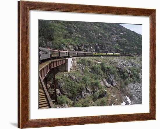 Train, White Pass Railway, Skagway, Alaska, United States of America (Usa), North America-G Richardson-Framed Photographic Print