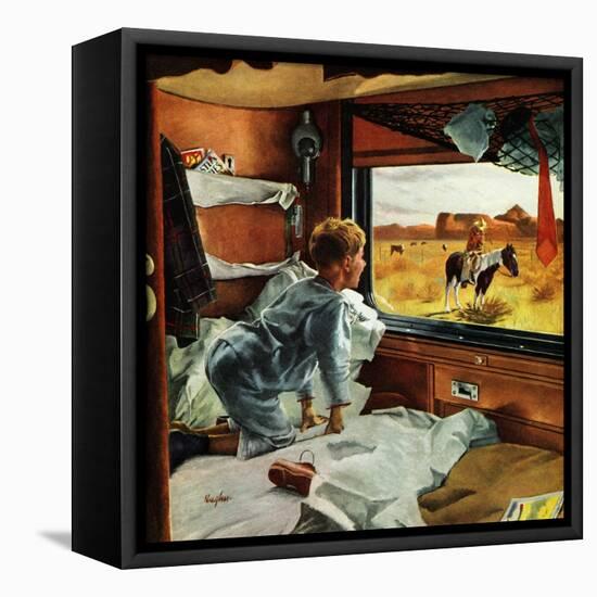 "Train Window on the West", July 24, 1954-George Hughes-Framed Premier Image Canvas