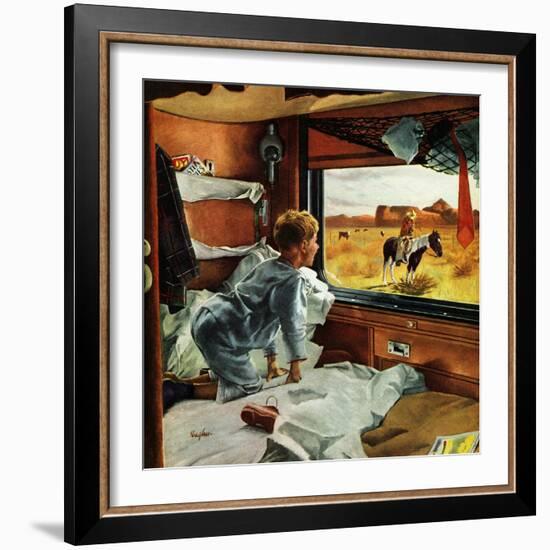 "Train Window on the West", July 24, 1954-George Hughes-Framed Giclee Print