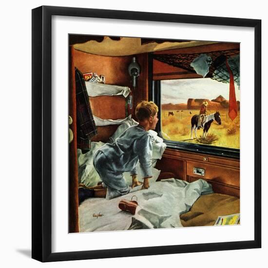 "Train Window on the West", July 24, 1954-George Hughes-Framed Giclee Print