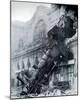Train Wreck at Montparnasse, Paris, France 1895-The Vintage Collection-Mounted Giclee Print