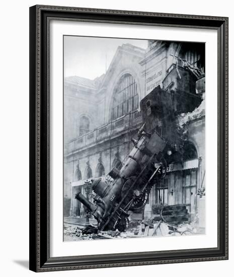 Train Wreck at Montparnasse, Paris, France 1895-The Vintage Collection-Framed Giclee Print