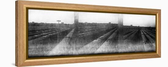 Train Yard Triptych-Evan Morris Cohen-Framed Premier Image Canvas