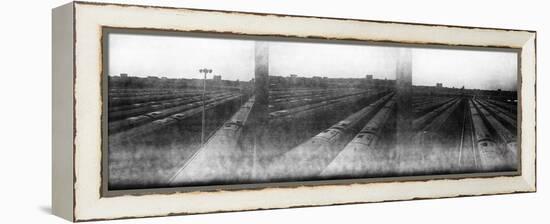 Train Yard Triptych-Evan Morris Cohen-Framed Premier Image Canvas