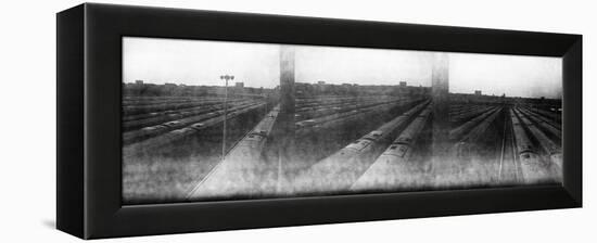 Train Yard Triptych-Evan Morris Cohen-Framed Premier Image Canvas