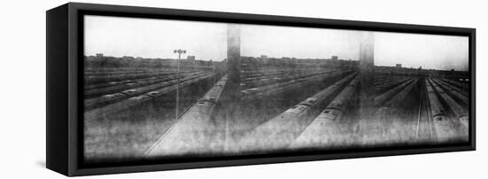 Train Yard Triptych-Evan Morris Cohen-Framed Premier Image Canvas