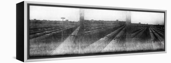 Train Yard Triptych-Evan Morris Cohen-Framed Premier Image Canvas