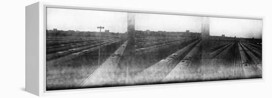 Train Yard Triptych-Evan Morris Cohen-Framed Premier Image Canvas