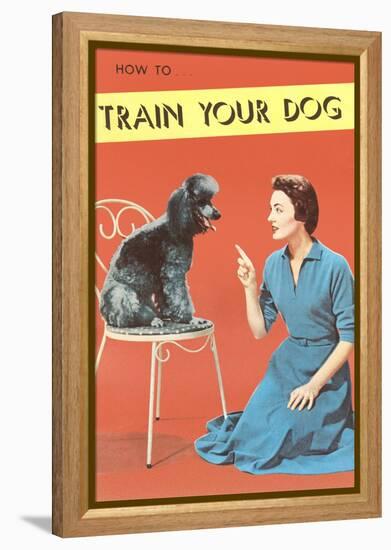 Train Your Dog, Woman with Poodle-null-Framed Stretched Canvas