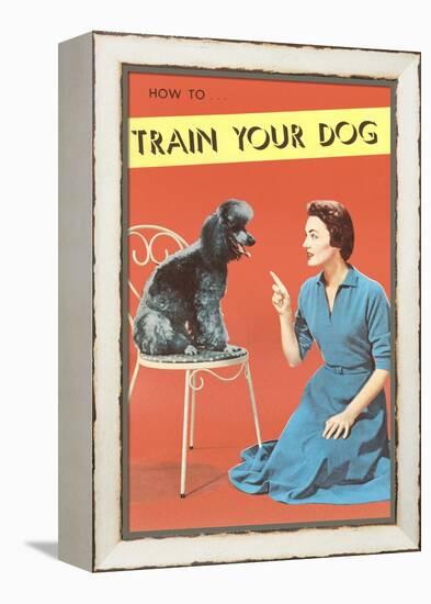 Train Your Dog, Woman with Poodle-null-Framed Stretched Canvas