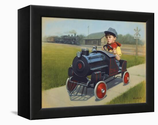 Train-David Lindsley-Framed Premier Image Canvas