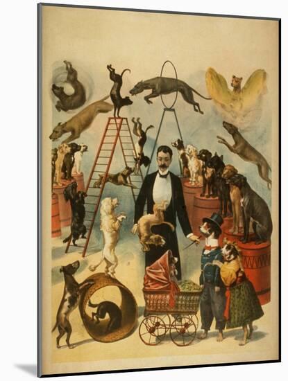 Trained Dog Act Theatrical Poster-Lantern Press-Mounted Art Print
