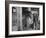 Trainer Jim Fitzsimons at Aqueduct Track Stables after William Woodward's Death in Stable-Grey Villet-Framed Photographic Print