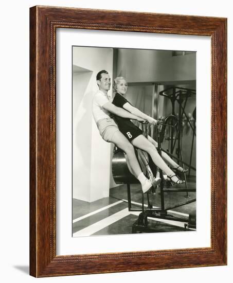 Training at the Gym-null-Framed Photo