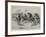 Training Egyptian Cavalry, Teaching the Troopers to Play Polo-William T. Maud-Framed Giclee Print