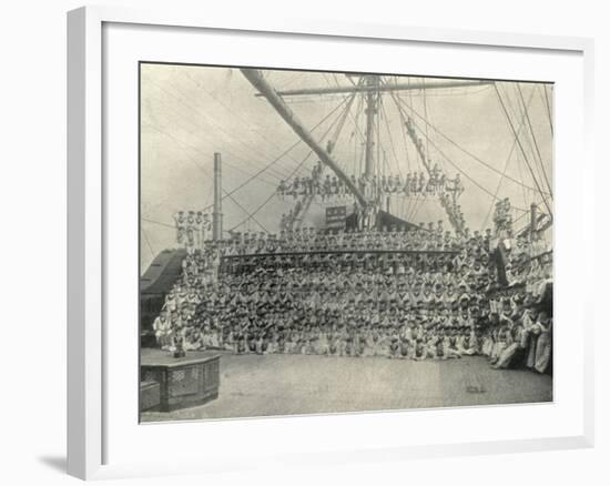 Training Ship Exmouth, Full Crew-Peter Higginbotham-Framed Photographic Print