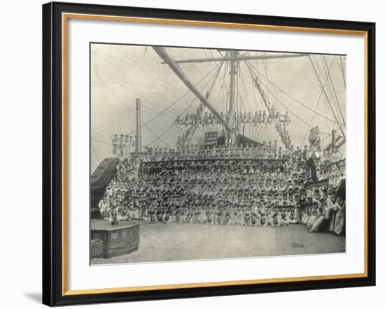 Training Ship Exmouth, Full Crew-Peter Higginbotham-Framed Photographic Print