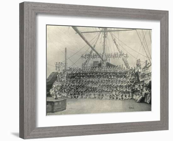 Training Ship Exmouth, Full Crew-Peter Higginbotham-Framed Photographic Print