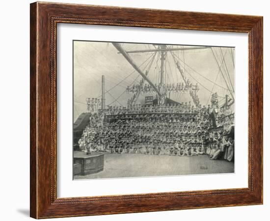 Training Ship Exmouth, Full Crew-Peter Higginbotham-Framed Photographic Print