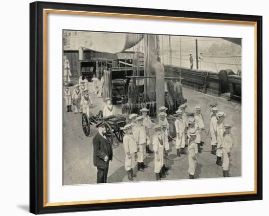 Training Ship Exmouth, Gun Crew-Peter Higginbotham-Framed Photographic Print